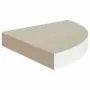 Mensola Angolare Rovere e Bianco 35x35x3,8 cm in MDF