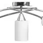 Lampadario Paralumi in Ceramica 5 Lampadine E14 Bianco a Cono