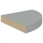 Scaffale Angolare a Parete Grigio 25x25x3,8 cm in MDF