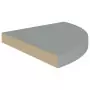 Scaffale Angolare a Parete Grigio 35x35x3,8 cm in MDF