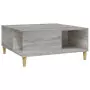 Tavolino Salotto Grigio Sonoma 80x80x36,5 cm Legno Multistrato