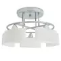 Lampada Soffitto Paralumi Elissoidi Vetro 5 Lampadine E14 200 W