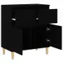 Credenza Nero 60x35x70 cm in Legno Multistrato