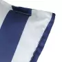 Cuscino per Panca a Strisce Bianche e Blu 180x50x7 cm Tessuto