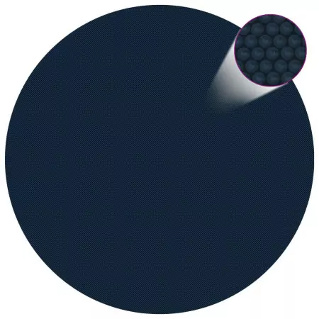 Pellicola Galleggiante Solare PE per Piscina 210 cm Nero e Blu