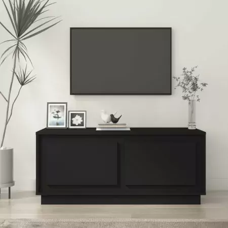 Tavolino da Salotto Nero 102x50x44 cm in Legno Multistrato