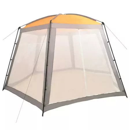 Tenda per Piscina in Tessuto 500x433x250 cm Grigio