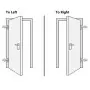 Porta Ingresso Antracite 98x190 cm in PVC