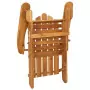 Set Salotto da Giardino Adirondack 3pz Legno Massello di Acacia