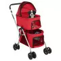 Passeggino Cani Pieghevole 2 Livelli Rosso 83x48x97cm Tessuto