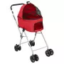 Passeggino Cani Pieghevole 2 Livelli Rosso 83x48x97cm Tessuto