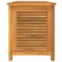 Contenitore Giardino con Borsa 114x50x58cm Legno Massello Teak