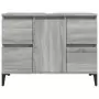 Mobile Lavabo Grigio Sonoma 80x33x60 cm in Legno Multistrato