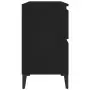 Mobile Lavabo Nero 80x33x60 cm in Legno Multistrato