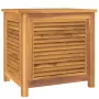 Contenitore Giardino con Borsa 60x50x58cm Legno Massello Teak