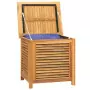 Contenitore Giardino con Borsa 60x50x58cm Legno Massello Teak