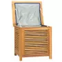 Contenitore Giardino con Borsa 60x50x58cm Legno Massello Teak