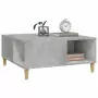 Tavolino Salotto Grigio Cemento 80x80x36,5 cm Legno Multistrato