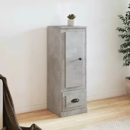 Credenza Grigio Cemento 36x35,5x103,5 cm in Legno Multistrato