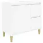 Set di Mobili da Bagno 3 pz Bianco in Legno Multistrato