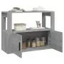 Credenza Grigio Sonoma 80x30x60 cm in Legno Multistrato