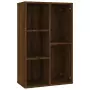 Libreria/Credenza Rovere Marrone 50x25x80 cm Legno Multistrato