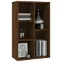 Libreria/Credenza Rovere Marrone 50x25x80 cm Legno Multistrato