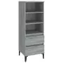 Credenza Grigio Sonoma 40x36x110 cm in Legno Multistrato