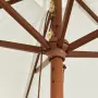 Ombrellone da Giardino con Palo in Legno Sabbia 299x240 cm