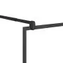 Parete Doccia Walk in Mensola Nera 90x195cm Vetro ESG Alluminio