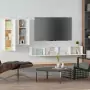 Set di Mobili Porta TV 4 pz Bianco in Legno Multistrato