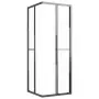 Cabina Doccia ESG Semi Smerigliato 70x70x180 cm Nera