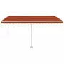 Tenda Retrattile Manuale con Palo 400x300 cm Arancio Marrone