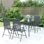 Set da Pranzo da Giardino 5 pz in Acciaio Antracite