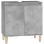 Mobile Lavabo Grigio Cemento 58x33x60 cm in Legno Multistrato