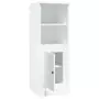 Credenza Bianco Lucido 36x35,5x103,5 cm in Legno Multistrato