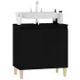 Mobile Lavabo Nero 58x33x60 cm in Legno Multistrato