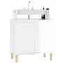 Mobile Lavabo Bianco Lucido 58x33x60 cm in Legno Multistrato