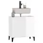 Mobile Lavabo Bianco Lucido 58x33x60 cm in Legno Multistrato