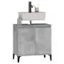 Mobile Lavabo Grigio Cemento 58x33x60 cm in Legno Multistrato