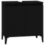 Mobile Lavabo Nero 58x33x60 cm in Legno Multistrato