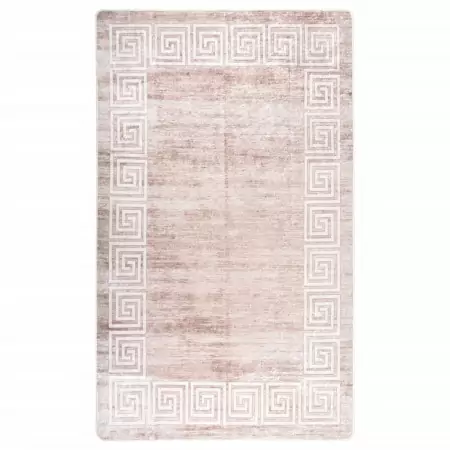 Tappeto Lavabile 120x180 cm Beige Antiscivolo