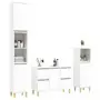 Set Mobili da Bagno 3 pz Bianco in Legno Multistrato