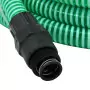 Tubo di Aspirazione con Connettori in PVC 10 m 22 mm Verde