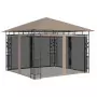 Gazebo con Zanzariera Luci LED 3x3x2,73 m Grigio Talpa