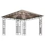 Gazebo con Zanzariera Luci LED 3x3x2,73 m Grigio Talpa