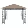 Gazebo con Zanzariera Luci LED 3x3x2,73 m Grigio Talpa