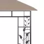 Gazebo con Zanzariera Luci LED 3x3x2,73 m Grigio Talpa