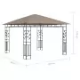 Gazebo con Zanzariera Luci LED 3x3x2,73 m Grigio Talpa