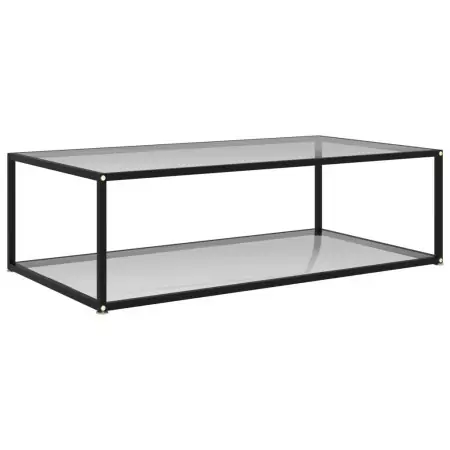 322902  Coffee Table Transparent 120x60x35 cm Tempered Glass